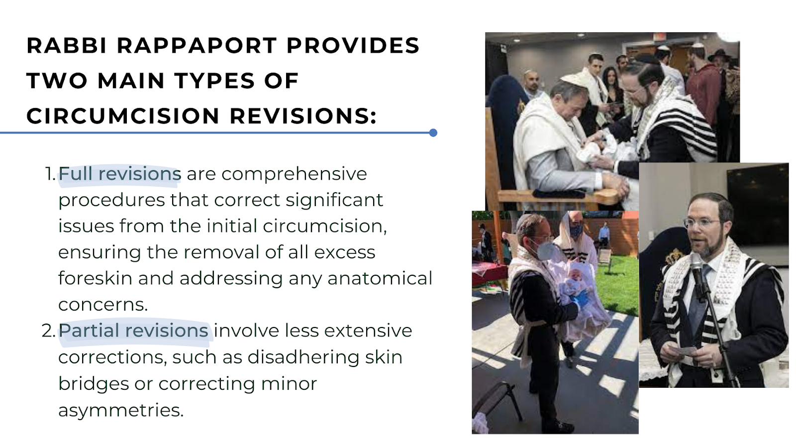 Two types of circumcision revision procedures