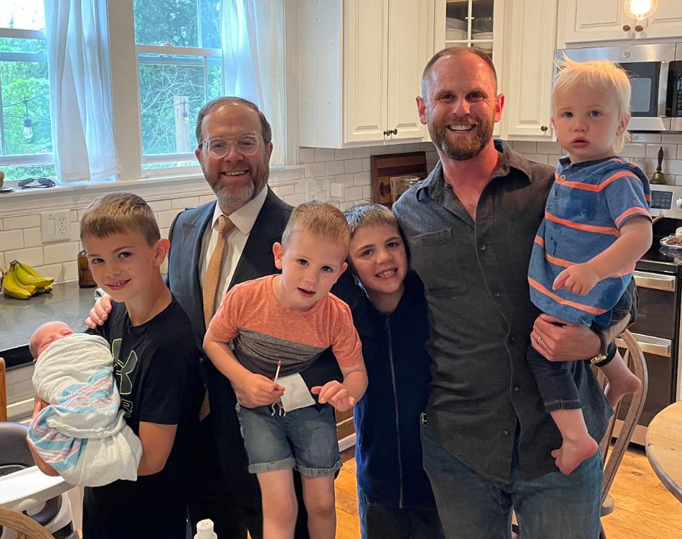 rabbi with man family